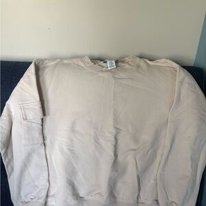 Magaschoni Cream Sweatshirt Classic Crew Neck